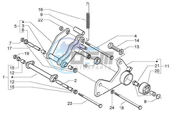 Swinging arm