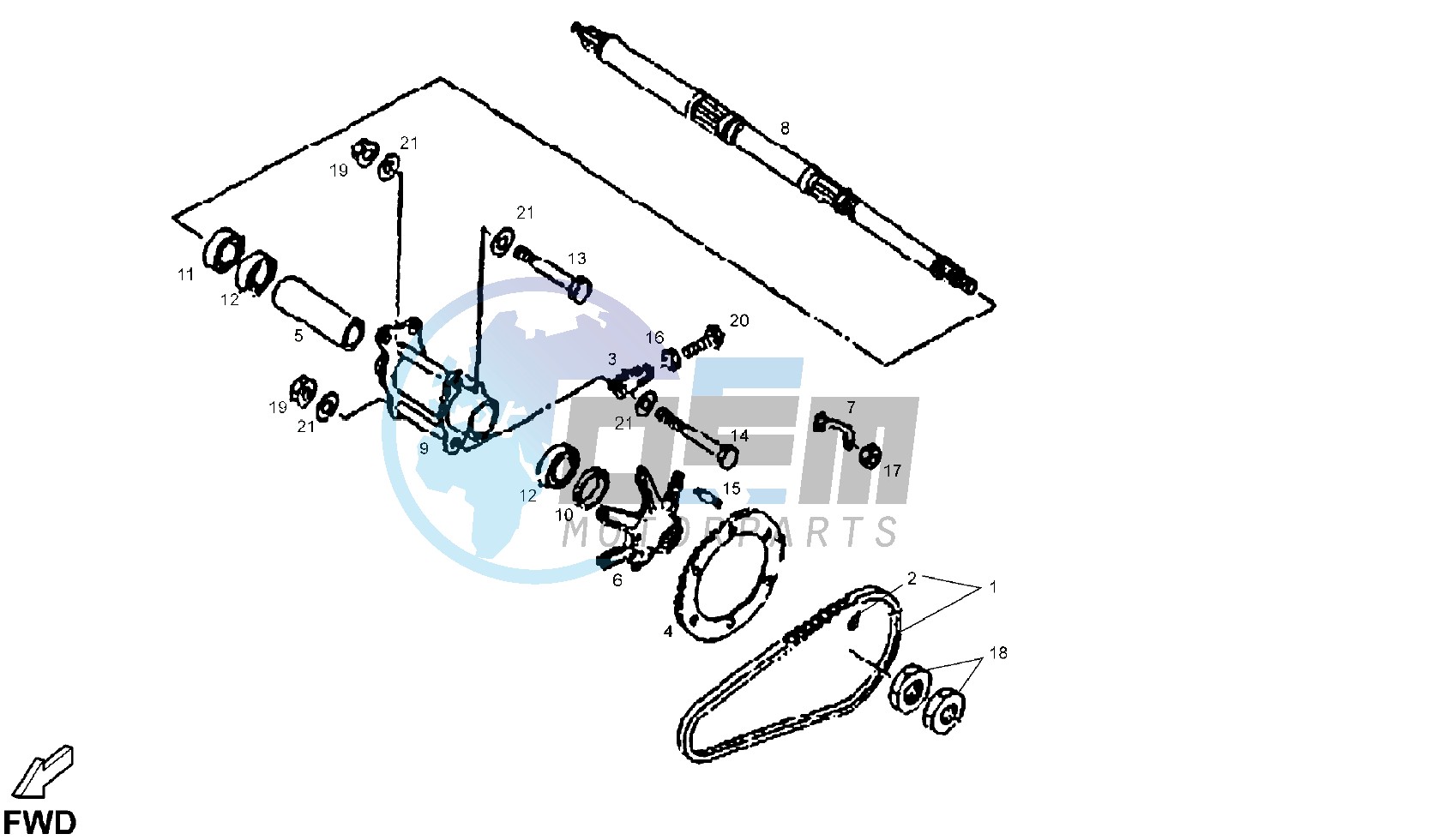 REAR WHEEL SHAFT