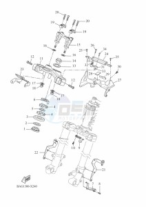 XTZ690D TENERE 700 WORLD RAID (BAG1) drawing STEERING