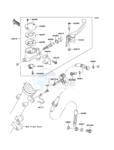 W800 EJ800ABS GB XX (EU ME A(FRICA) drawing Front Master Cylinder