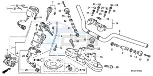 CB1000RA9 UK - (E / ABS MPH) drawing HANDLE PIPE/TOP BRIDGE