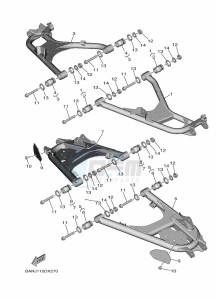 YXF850E YX85FPAN (BARK) drawing REAR ARM