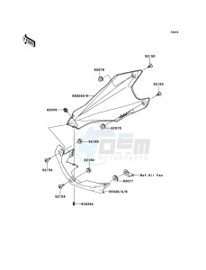 Z1000 ABS ZR1000EDF FR XX (EU ME A(FRICA) drawing Cowling Lowers