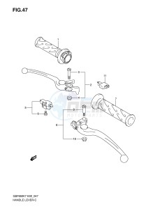 GSF650 (E2) Bandit drawing HANDLE LEVER