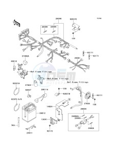 KL 650 A [KLR 650] (A6F-A7F) A7F drawing CHASSIS ELECTRICAL EQUIPMENT