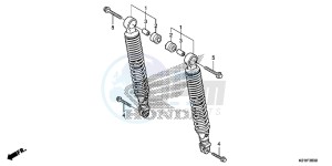 SH125ADE SH125AD UK - (E) drawing REAR CUSHION