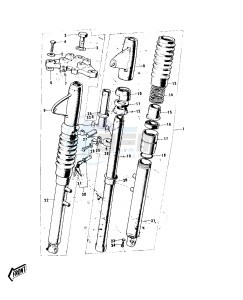 KH 100 B (B7-B8) drawing FRONT FORK