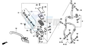 CBF1000 drawing FR. BRAKE MASTER CYLINDER (CBF1000)