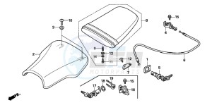 CBR600RR drawing SEAT