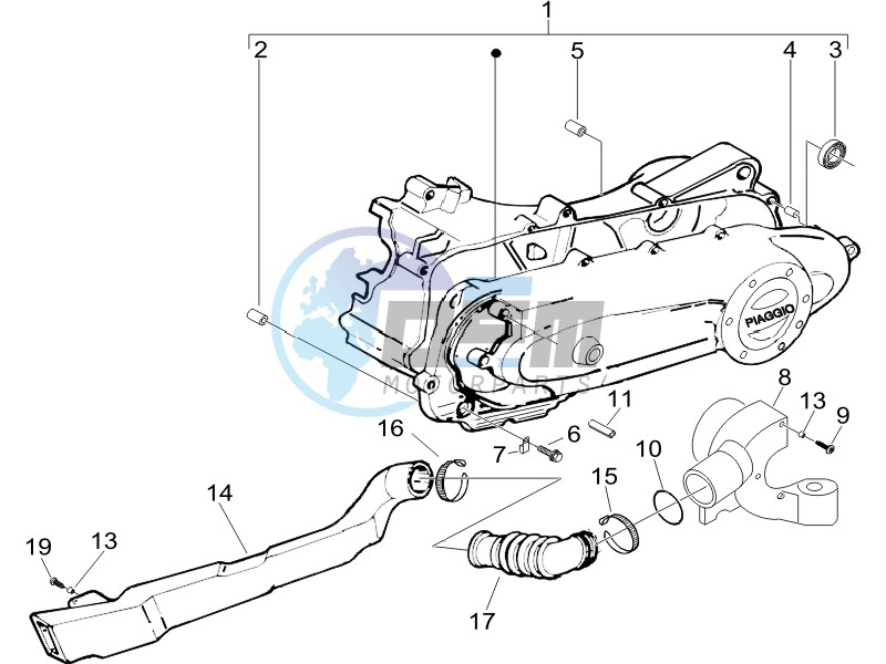 Crankcase cover and cooling