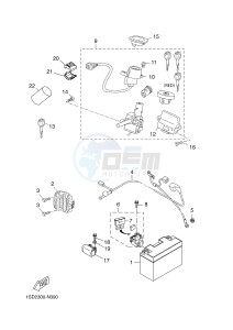 YP400RA X-MAX 400 ABS (1SD2 1SD2 1SD2) drawing ELECTRICAL 1