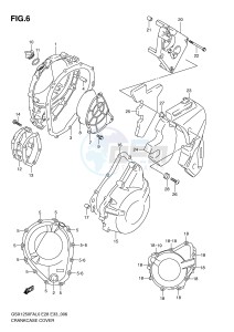 GSX1250FA (E28-E33) drawing CRANKCASE COVER