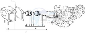 Hexagon 125 GT drawing Cylinder-piston-wrist pin assy