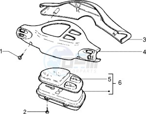 Sfera RST 125 drawing Speedometers Kms. - handlebar cover