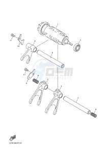 YZF-R1M 998 R5 (2KSF) drawing SHIFT CAM & FORK