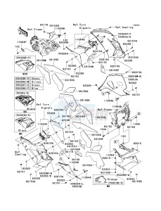 KRF 750 F [TERYX 750 4X4 NRA OUTDOORS] (F8F) C8F drawing COWLING LOWERS