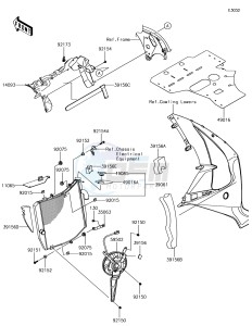 NINJA ZX-10R ZX1000SHFA XX (EU ME A(FRICA) drawing Radiator