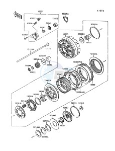 VN 1500 A [VULCAN 88] (A6-A9) [VULCAN 88] drawing CLUTCH