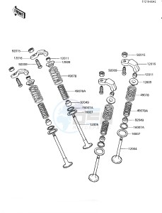 EX 250 E [NINJA 250R] (E1-E2) [NINJA 250R] drawing ROCKER ARMS_VALVES