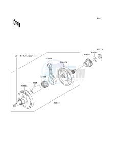 KX 250 W [KX250F MONSTER ENERGY] (W9FA) W9FA drawing CRANKSHAFT