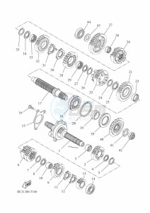 XSR700 MTM690-U (B9J3) drawing TRANSMISSION