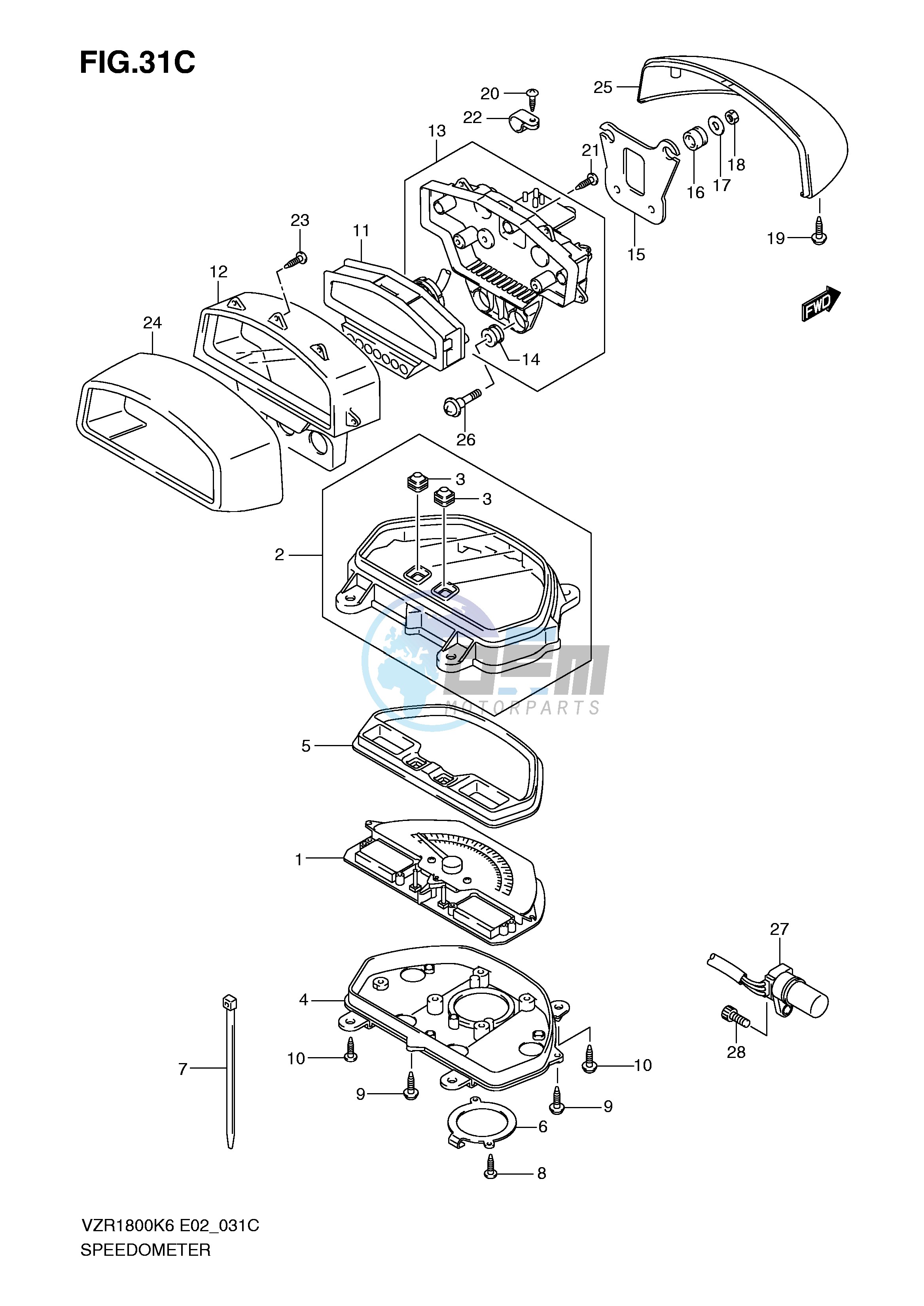 SPEEDOMETER (VZR1800ZK8 ZU2K8)