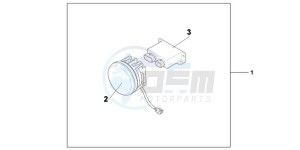 NC700XC drawing KIT,FR LED FOG LA