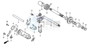 XR80R drawing GEARSHIFT DRUM