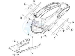 Liberty 125 4t Delivery e3 drawing Side cover - Spoiler