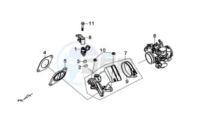 MAXSYM 600 I ABS EXECUTIVE (LX60A3-EU) (E4) (L7-M0) drawing INLET PIPE ASSY