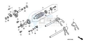 CB1000R9 Europe Direct - (ED) drawing GEARSHIFT DRUM