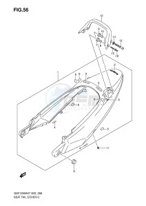 GSF1250 (E2) Bandit drawing SEAT TAIL COVER (GSF1250SK7 SAK7 SK8 SAK8 SK9 SAK9 SL0 SAL0)