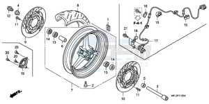 CBR1000RA9 Korea - (KO / ABS) drawing FRONT WHEEL