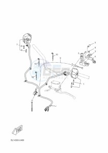 YP400RA XMAX 400 TECH MAX (BL15) drawing HANDLE SWITCH & LEVER