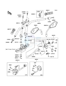 Z750R ZR750NCF UF (UK FA) XX (EU ME A(FRICA) drawing Handlebar