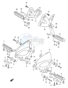 GSX750F (E2) drawing FOOTREST