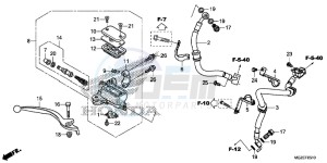 CB500FAE CB500F ABS UK - (E) drawing FRONT BRAKE MASTER CYLINDER (ABS)