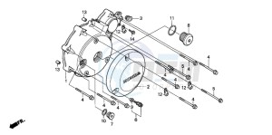 VT750CA drawing LEFT CRANKCASE COVER