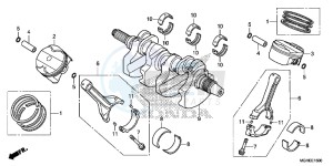 VFR1200XDE CrossTourer - VFR1200X Dual Clutch 2ED - (2ED) drawing CRANKSHAFT/PISTON