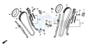 VT750C2 drawing CAM CHAIN/TENSIONER