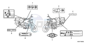 VT750SB drawing CAUTION LABEL