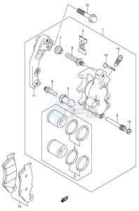 RM125 (E3-E28) drawing FRONT CALIPER (MODEL K5 K6)