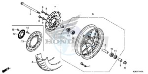 MSX125AH Europe Direct - (ED) drawing FRONT WHEEL