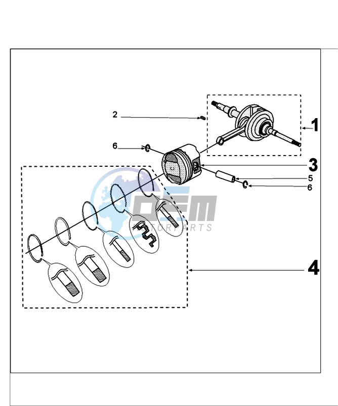 CRANKSHAFT AND PISTON