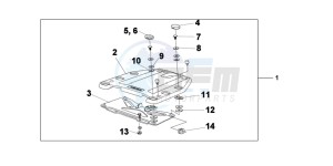 XL700VAB TRANSALP E drawing TOP BOX BRACKET