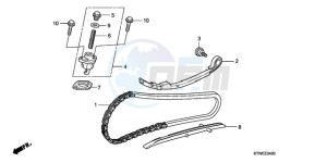 SH300A9 UK - (E / ABS MKH TBX) drawing CAM CHAIN