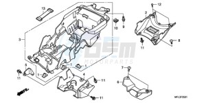 CBR1000RA9 Australia - (U / ABS SPC) drawing REAR FENDER (CBR1000RA)