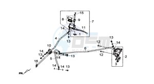 JOYMAX 300I drawing REAR BRAKE CALIPER / BRAKE MOUNT