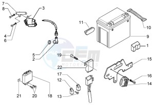 X9 125 Evolution drawing Electrical Device-Battery