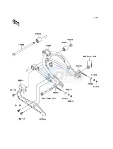 KLX110 KLX110A7F EU drawing Swingarm